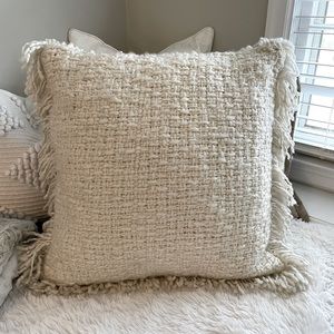 Large ivory Pottery Barn pillow